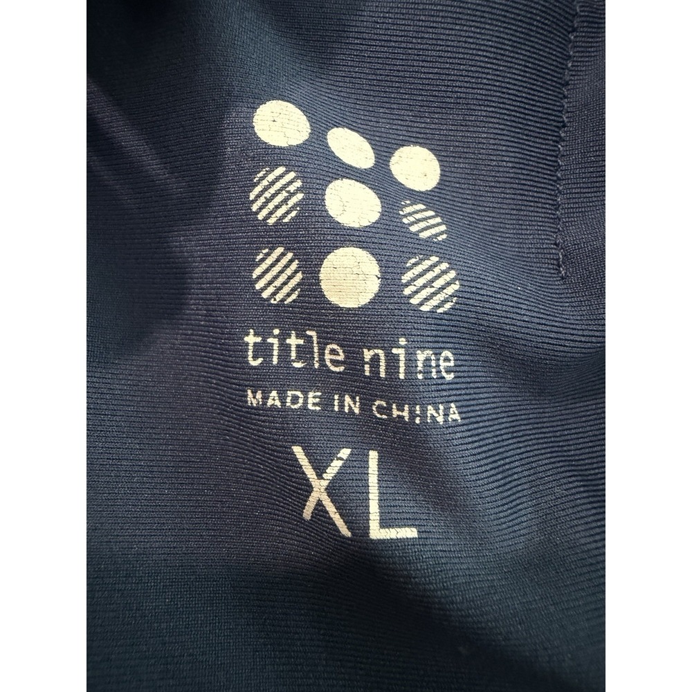 Title Nine Sports Bra Womens XL Blue Crossback Athletic Adjustable #GG1-1 - Picture 5 of 8